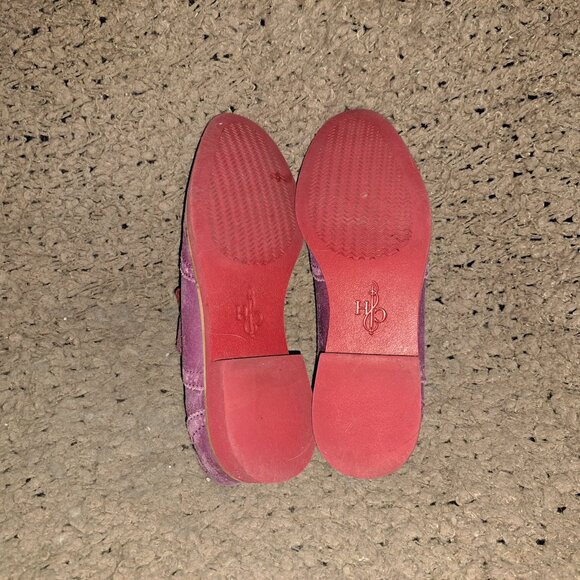 COLE HAAN-Alisa Wingtip Suede Oxford-Purple Suede/Pink Soles-Sz 8B-Excellent - Picture 8 of 8